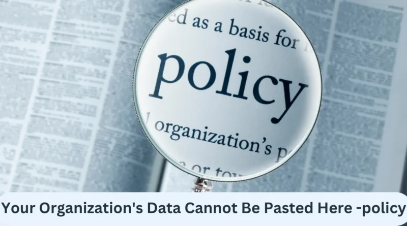 this image shown in Your Organization's Data Cannot Be Pasted Here -policy