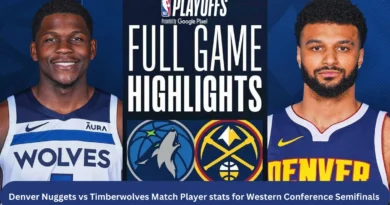 this image shown in Denver Nuggets vs Timberwolves Match Player stats for Western Conference Semifinals (10 May,2024)